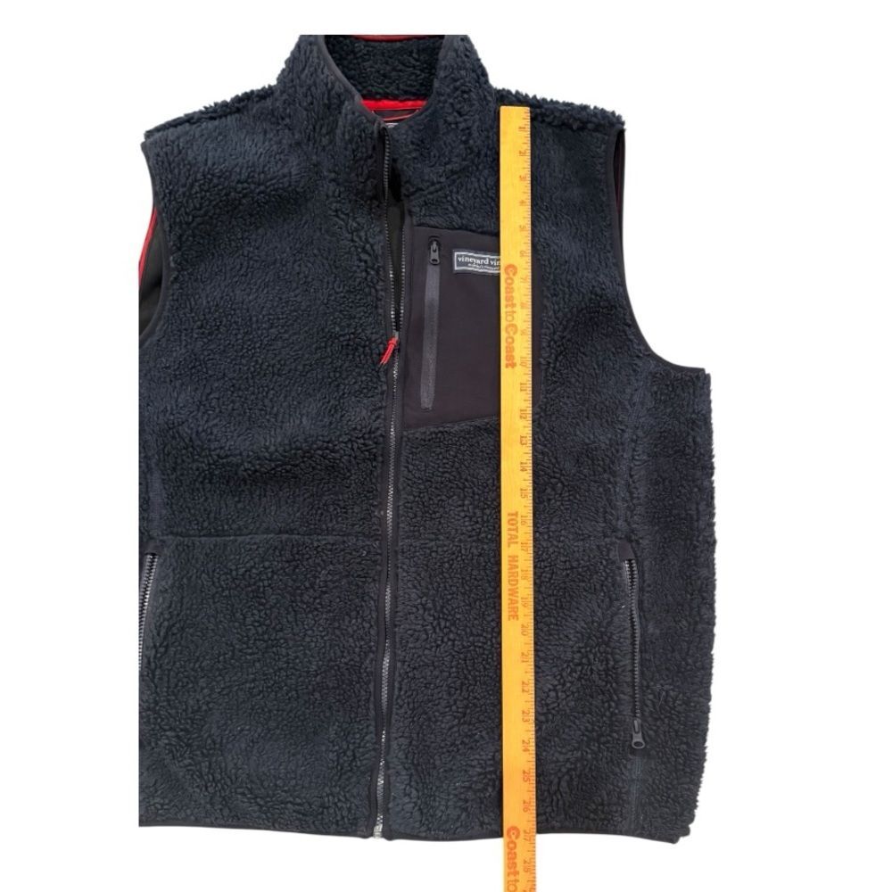Vineyard Vines Sherpa Fleece Vest Navy Blue Mens XL - Picture 4 of 10